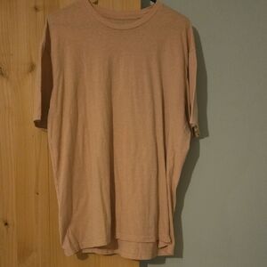 Casual Light Coral/Pink Short Sleeve Tee